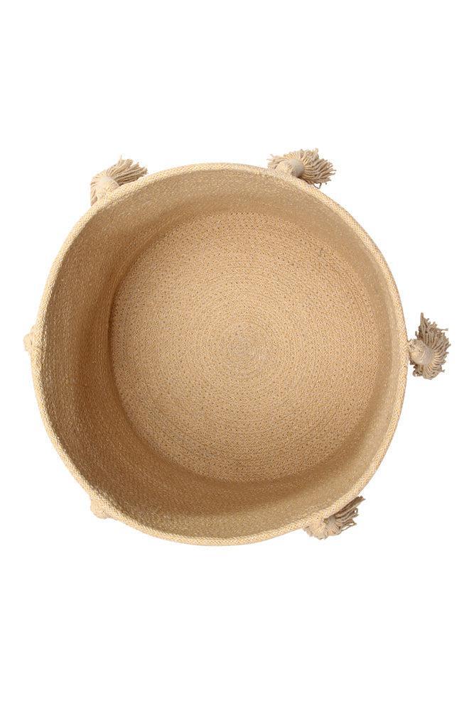 STORAGE BASKET FRINGES WOODY HONEY - Image 6
