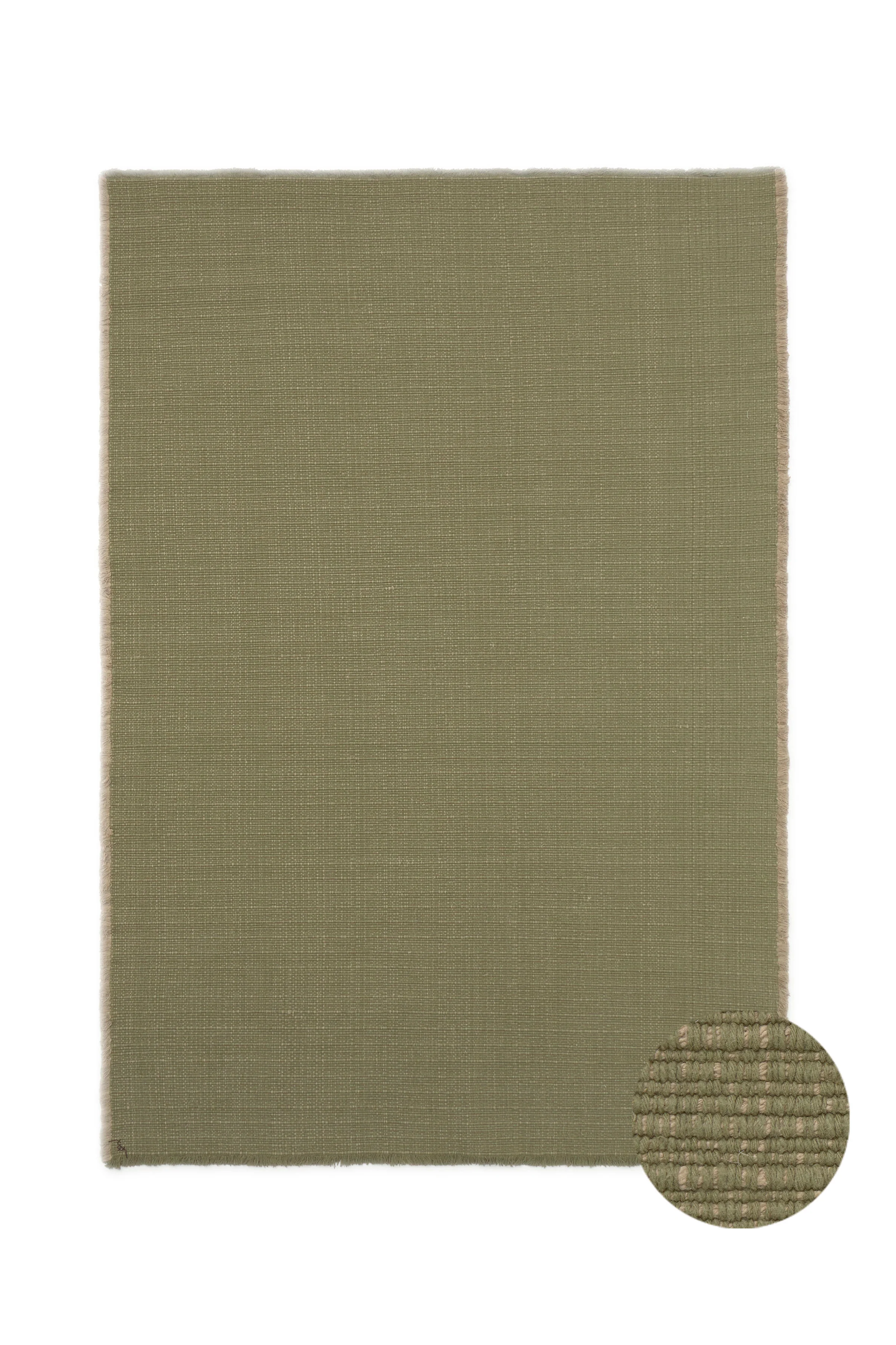 Handloom Area Rug Kaki