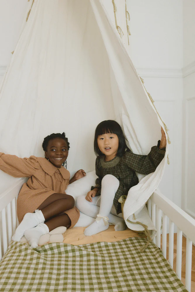 KNITTED BLANKET VICHY MATCHA - Image 5