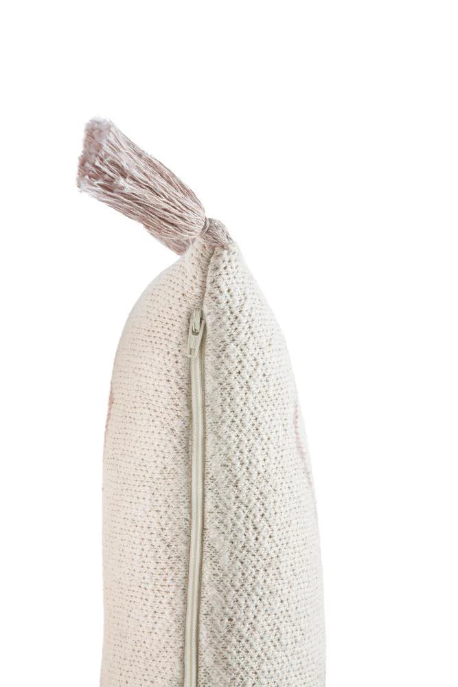 KNITTED CUSHION LITTLE OASIS NATURAL - PALE PINK - Image 6