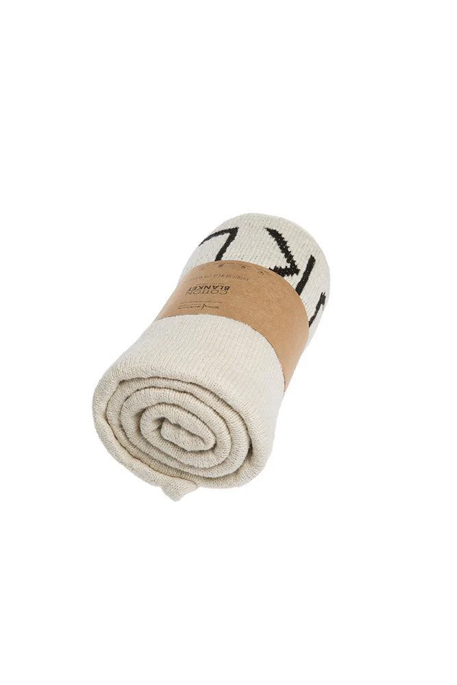 KNITTED BLANKET ABC NATURAL/BLACK - Image 10