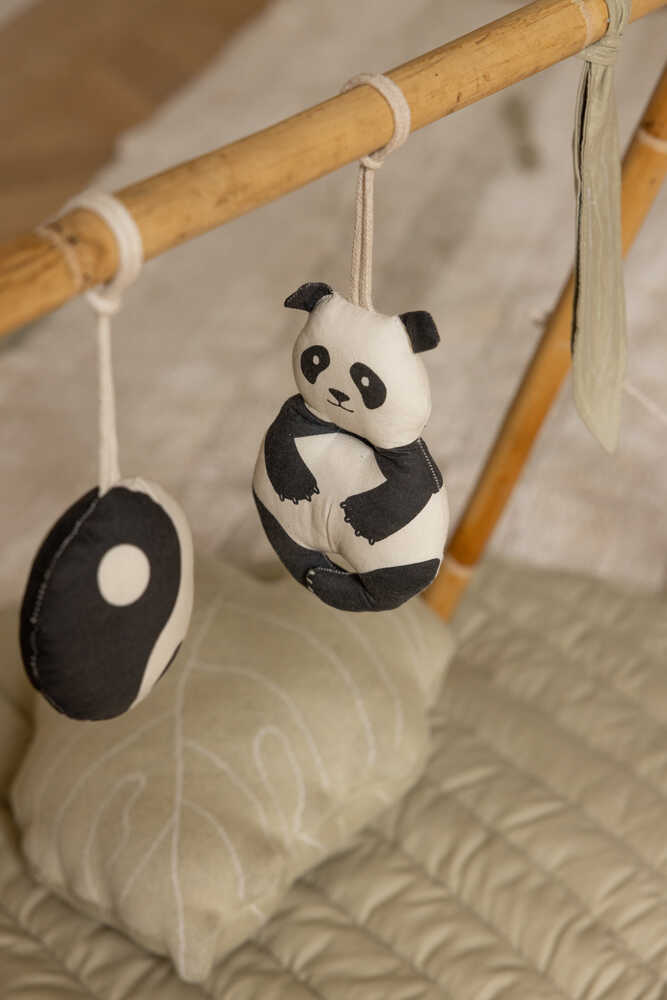 SET OF 3 RATTLE TOY SENSORIAL HANGERS BAMBOO - Image 2