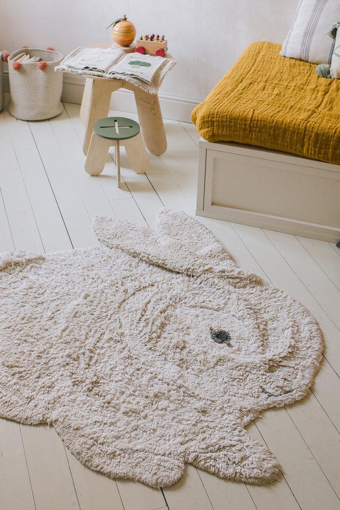 WASHABLE ANIMAL COTTON RUG BUNNY - Image 4