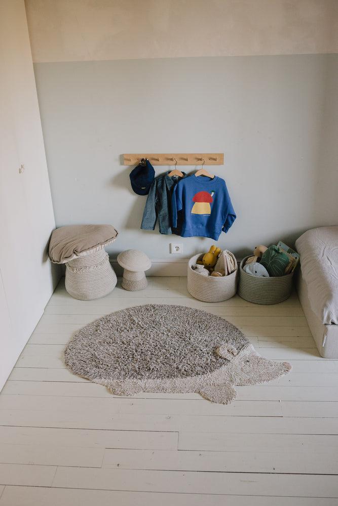 WASHABLE ANIMAL COTTON RUG HEDGEHOG - Image 2
