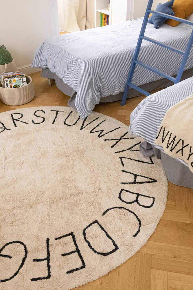 WASHABLE RUG ABC NATURAL BLACK - Image 6