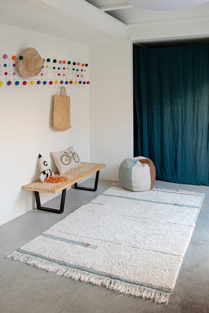 WASHABLE AREA RUG LANES BLUE - Image 3
