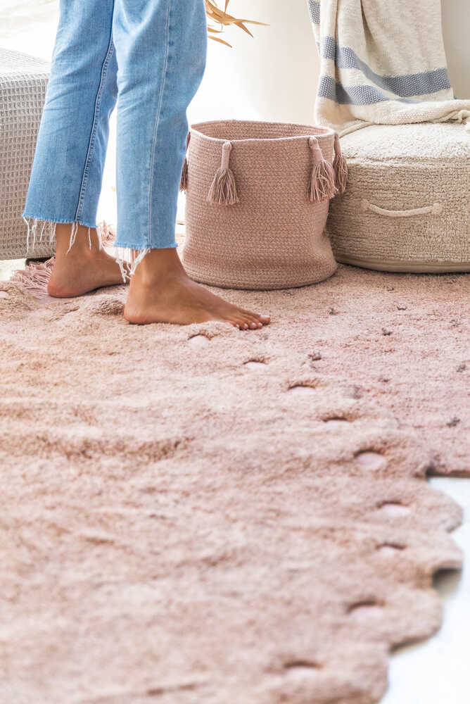 WASHABLE OVAL RUG PINE CONE NUDE - Image 4