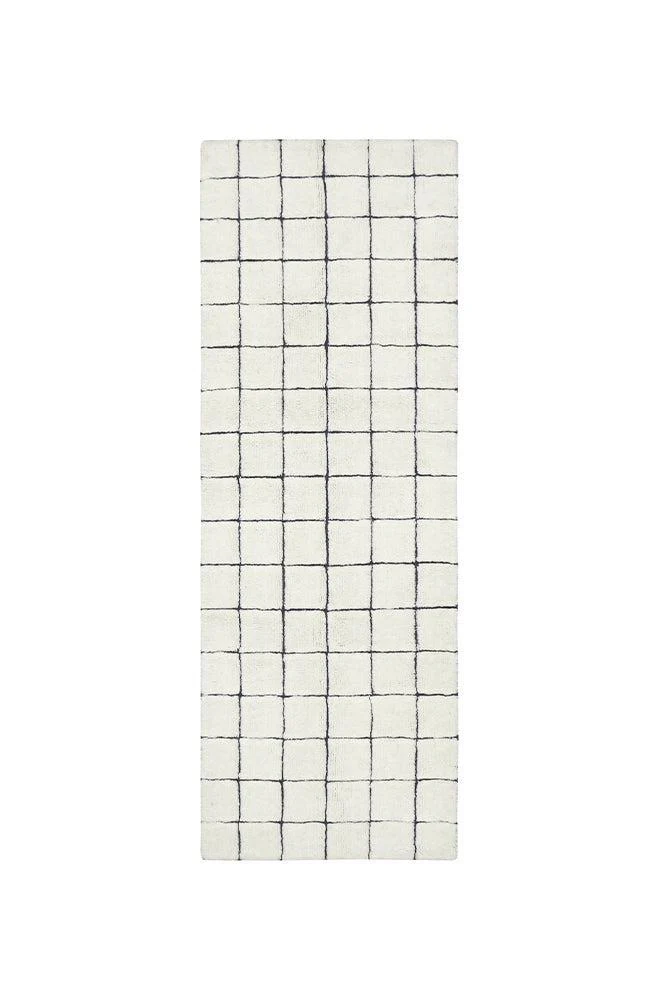 WOOL RUNNER RUG MOSAIC NATURAL